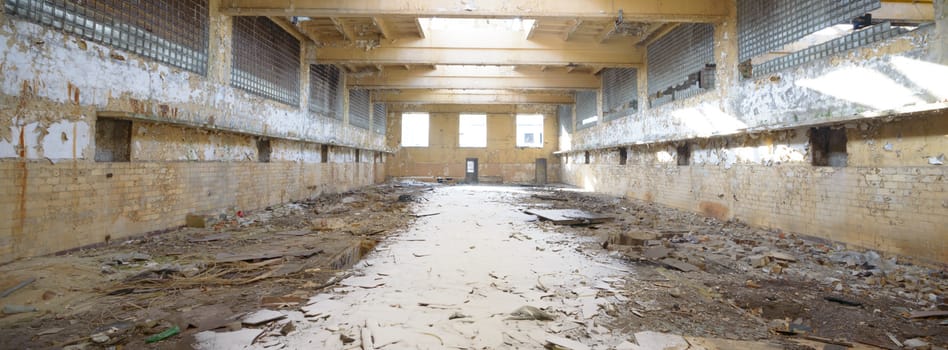ruins of a very heavily polluted industrial factory, industrial series