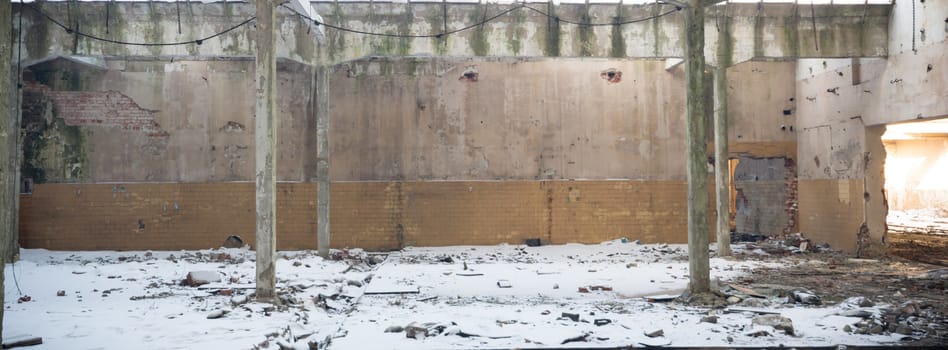 ruins of a very heavily polluted industrial factory, industrial series