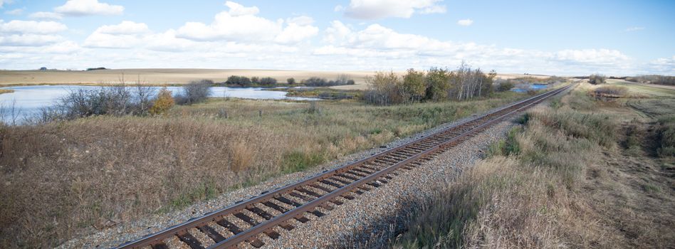view of the railway track on a sunny day