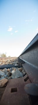view of the railway track on a sunny day
