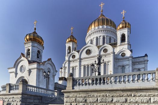 Christ the redeemer cathedral in the center of Moscow