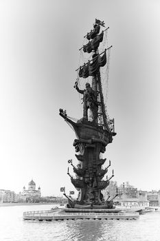 Moscow river monument, Peter the first