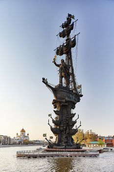 Moscow river monument, Peter the first
