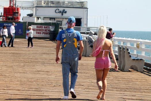 Frenchy Morgan, Jesse Willesee the "Celebrity Big Brother" Star and ex-lebian girlfriend of Gabi Grecko is spotted getting romantic with Australian Musician Jesse Willesee at the Malibu Pier, Malibu, CA 05-15-17