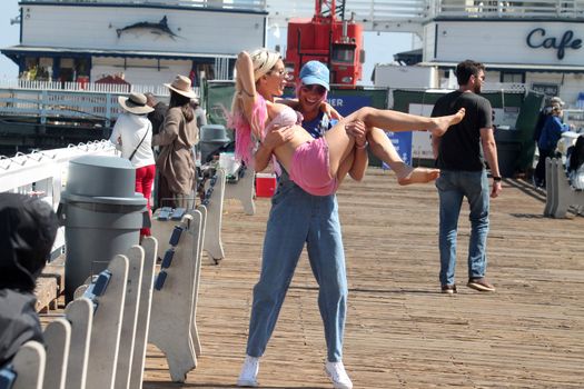 Frenchy Morgan, Jesse Willesee the "Celebrity Big Brother" Star and ex-lebian girlfriend of Gabi Grecko is spotted getting romantic with Australian Musician Jesse Willesee at the Malibu Pier, Malibu, CA 05-15-17