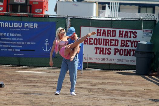 Frenchy Morgan, Jesse Willesee the "Celebrity Big Brother" Star and ex-lebian girlfriend of Gabi Grecko is spotted getting romantic with Australian Musician Jesse Willesee at the Malibu Pier, Malibu, CA 05-15-17