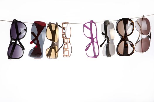 Glasses on isoaltd studio white background