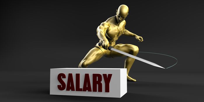 Reduce Salary and Minimize Business Concept