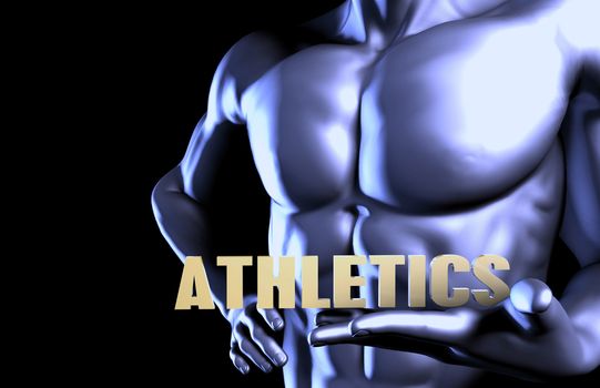 Athletics With a Business Man Holding Up as Concept