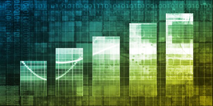 Bar Chart Technology Abstract Background for Presentation