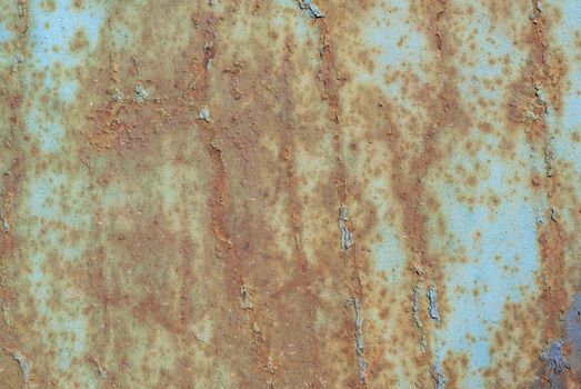 chipped paint, grunge metal surface, which has long been under the influence of different climatic conditions