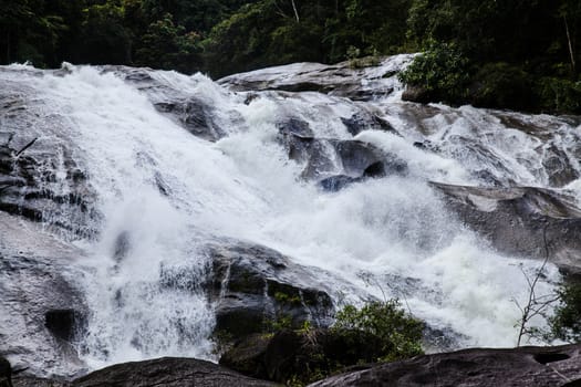 Karom waterfall  is one of the attractions of Nakhon SI thammarat province. Natural background waterfall. waterfall Colorful leaves. waterfall thailand tropical