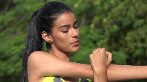 Young Teenager Stretching