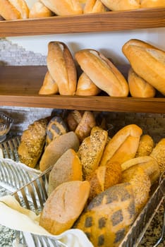 a Delicious bread on the counter shop