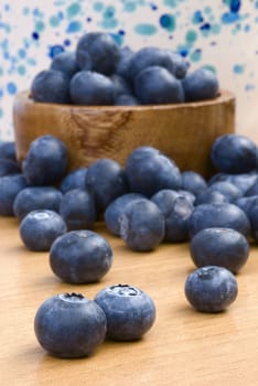 Closeup of blueberry, ingredient for the preparation of pastries and juices