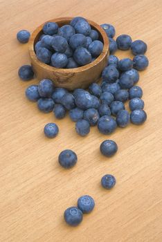 Closeup of blueberry, ingredient for the preparation of pastries and juices