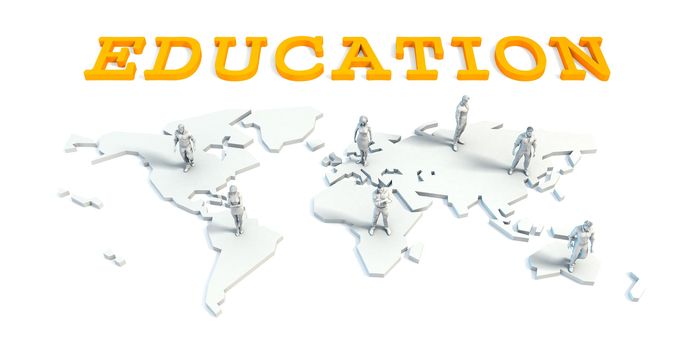 Education Concept with a Global Business Team