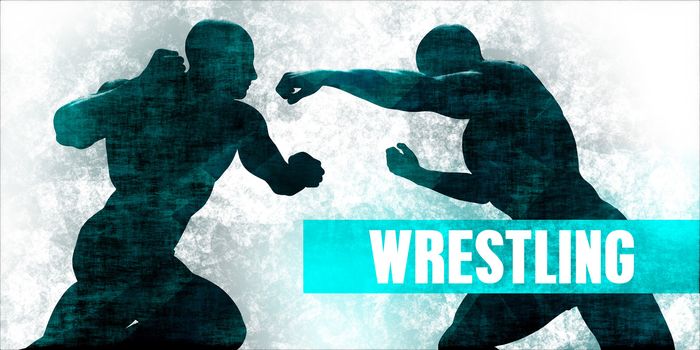 Wrestling Martial Arts Self Defence Training Concept