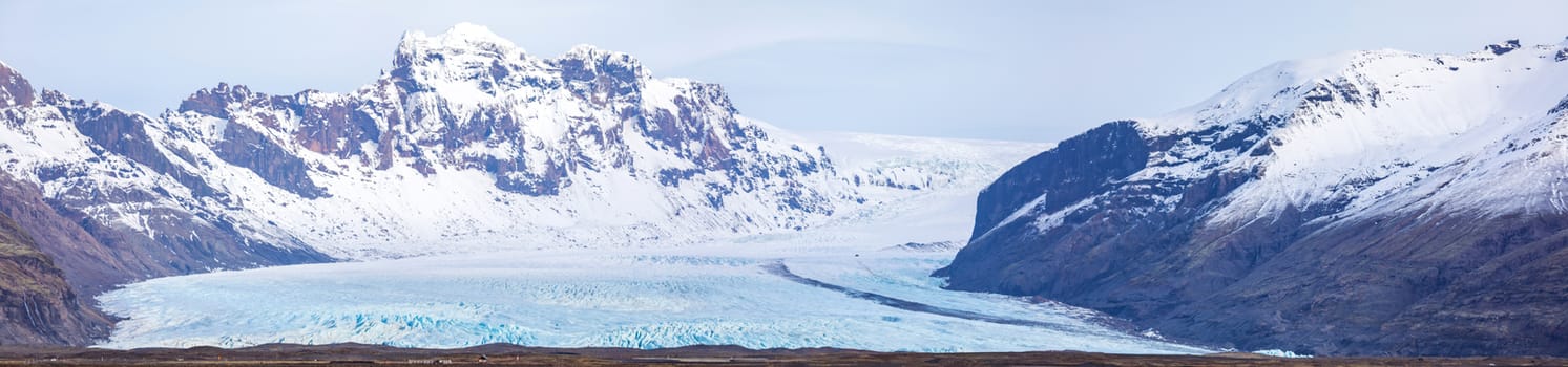 Skaftafell Glacier national park Iceland Panorama