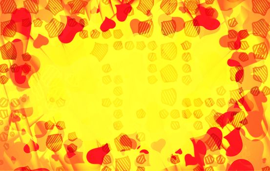 Abstract love background full of hearts. Valentine s day frame for card with copyspace.