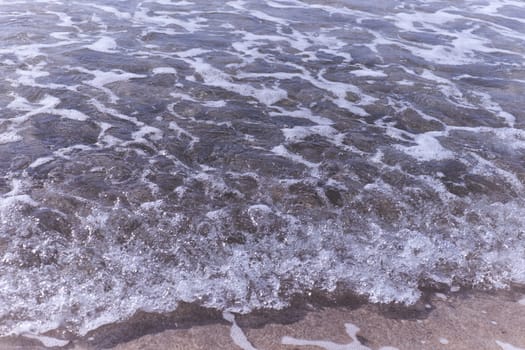 Very clear sea water, you can see the sand