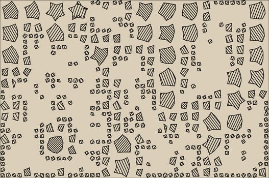 Abstract background full of stars and round shapes confetti.