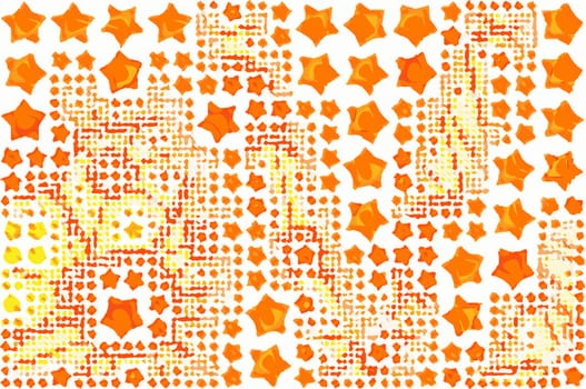 Abstract background full of stars and round shapes confetti.