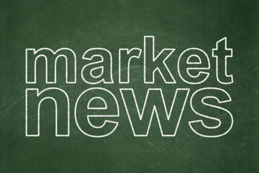 News concept: text Market News on Green chalkboard background