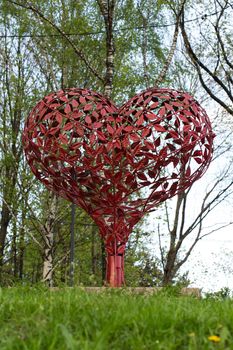 heart made of iron petals