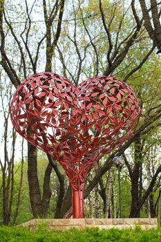 heart made of iron petals