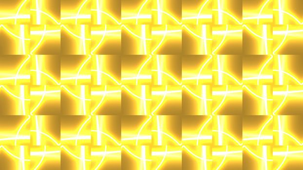 Golden lights kaleida background. Digital 3d rendering