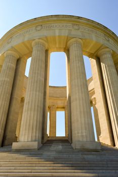 Monument of the Montsec Butte to the glory of the American soldiers in the Meuse in France