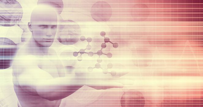 Science Background with Molecule Structure as a Scientific Concept