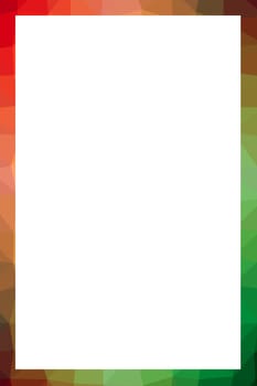 Vivid multicolor polygonal frame with blank white copy space. 