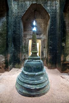 The pagoda sacred stone in the centre of Preah Khan temple, Angkor Wat, Cambodia.