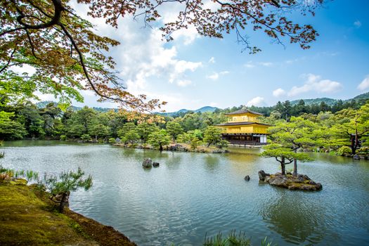 Architecture at Kinkakuji Temple (The Golden Pavilion) in Kyoto, Japan