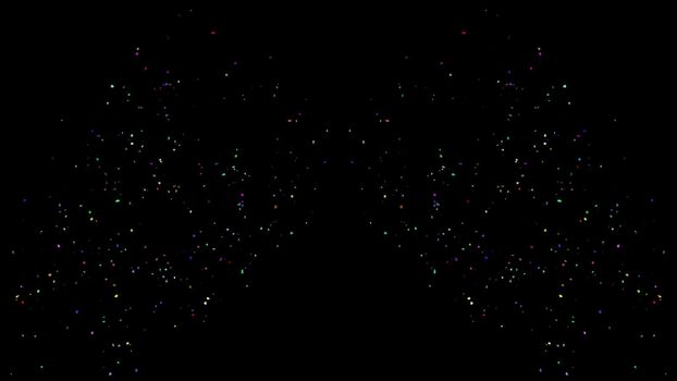 Animation of colorful falling confetti (alpha channel included)