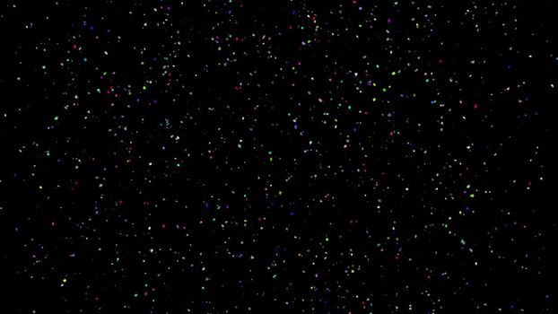 Animation of colorful falling confetti (alpha channel included)