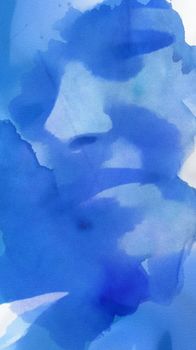 Blue Abstract Painting Of Teenage Girl