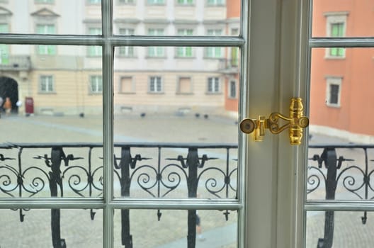 An old window from Royal Castle in Warsaw.