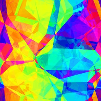 Colorful Crystal Seamless Background Concept Abstract