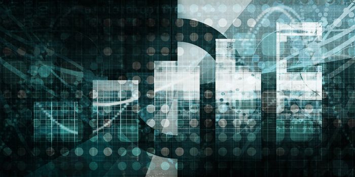 Digital Marketing Abstract Background with Business Chart