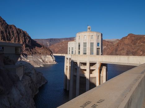 View of Hoover Dam in Nevada, USA