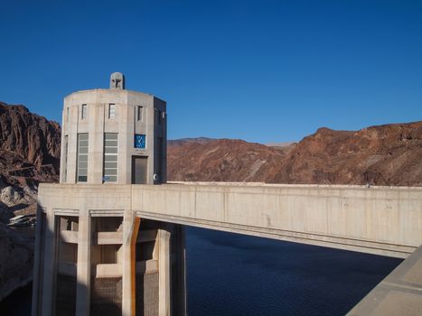 View of Hoover Dam in Nevada, USA