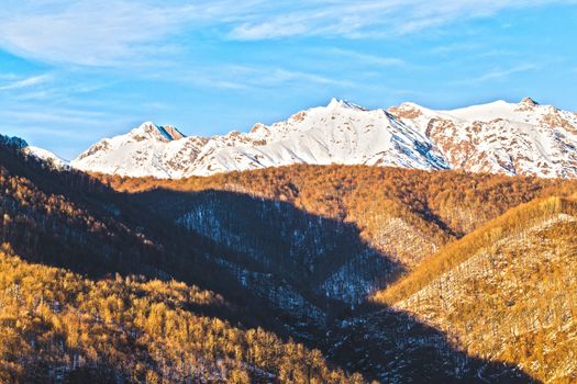 the white mountains and the sky