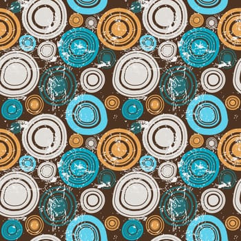 Vintage seamless background with circles