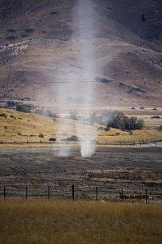 Dust Devil New Zealand tornado twisting in dirt