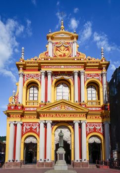 San Francisco church, Salta, Argentina. Blue Sky background