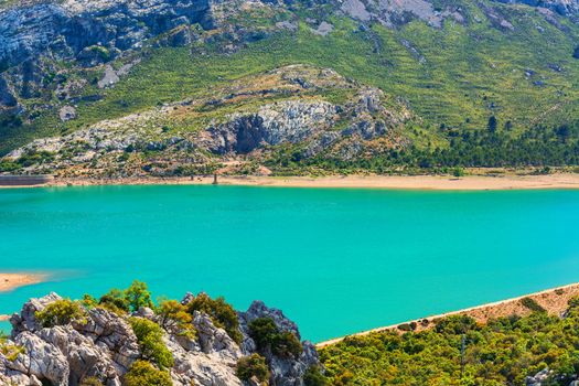 Fantastic views of the Embalse de Cuber in the Sierra de Tramuntana, Mallorca, Spain

