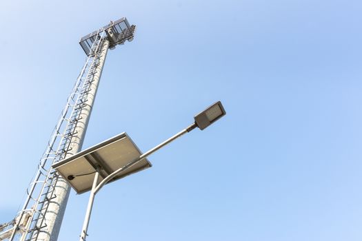 Street light bulb and solar power